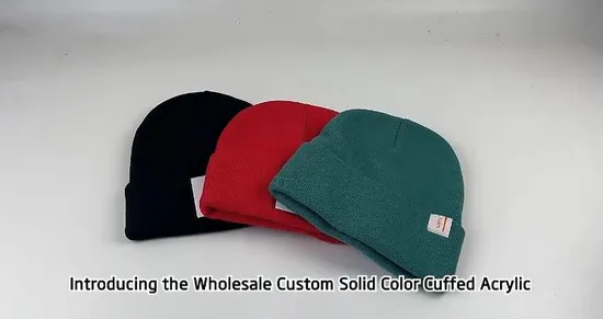 Unisex Custom Beanie Hat Warm Cuffed Skull Hat