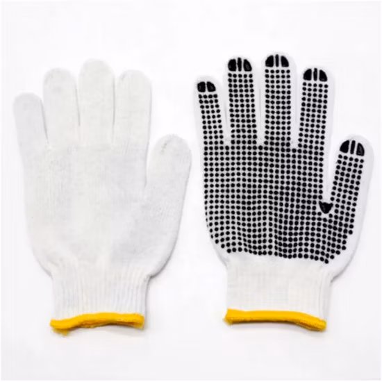 China Wholesale Safety/Work/Labor Glove Industrial/Construction/Working Guante PVC Dotted/Dots Cotton Knitted Gloves