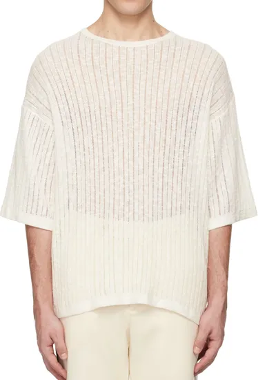 Lightweight Cotton Short Sleeve Men Sweater for Summer 