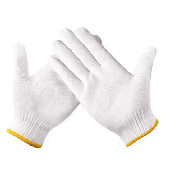 Yianda White Cotton Work Gloves Cotton Knitted Gloves Safety Gloves for Men 